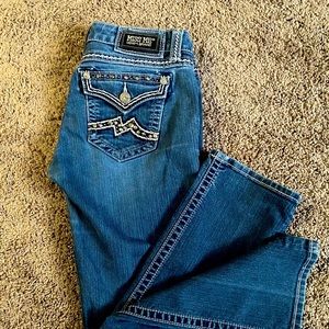 MISS ME EUC Embroiderd Denim Jeans Straight 29x27